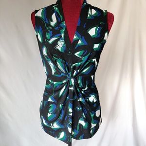 EUC Kasper Print Top